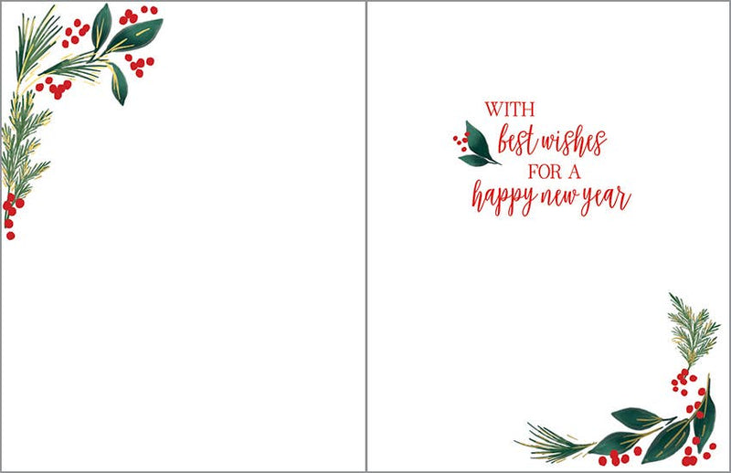 Christmas Greeting Card - Elegant Greens