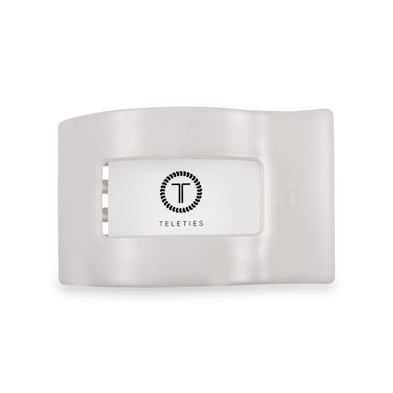 Flat Rectangle Hair Clip | Medium | Coconut White