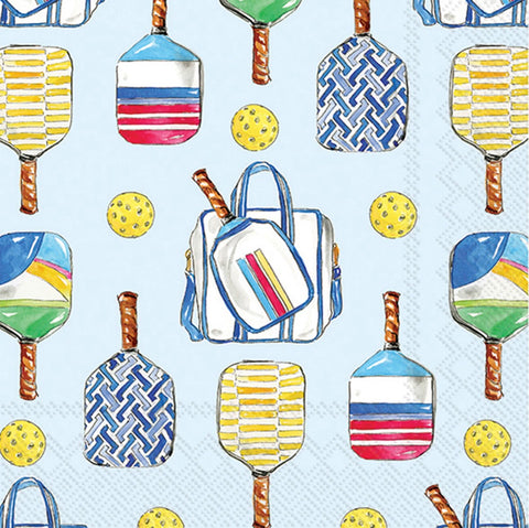 Pickleball Allover Cocktail Napkin - Thumbnail 3