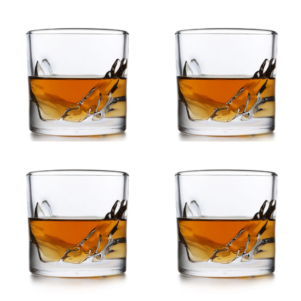 Grand Canyon - 4-Piece Crystal Bourbon Whiskey Glass Set