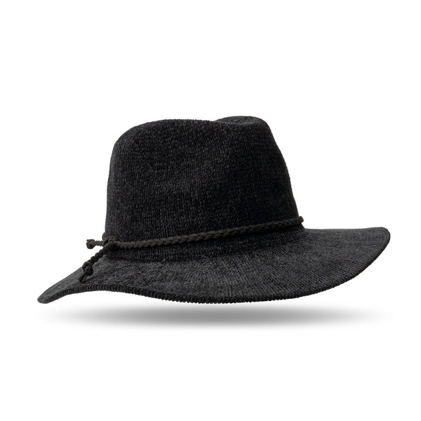 Getaway Foldable Panama Hat-Black