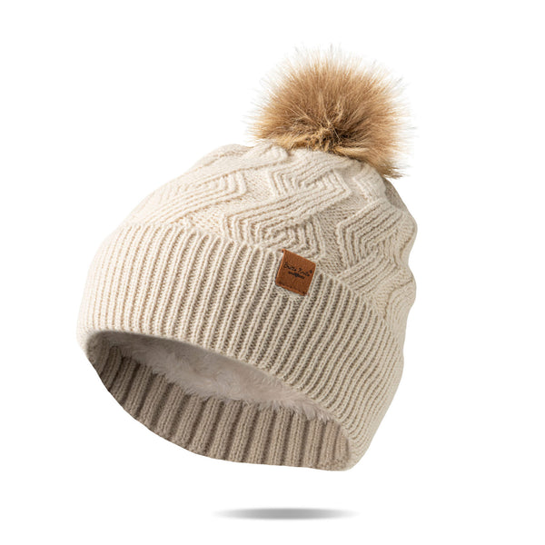 Oat Lined Mainstay Knit Hat with Pom Pom