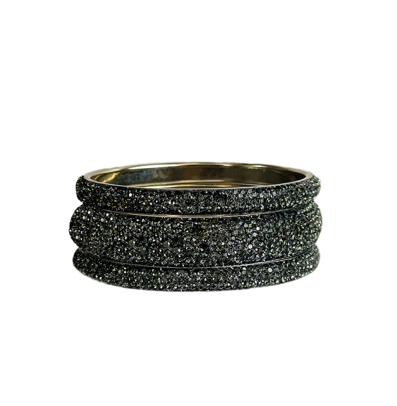 Sundar Bangles - Bollywood Black Crystal