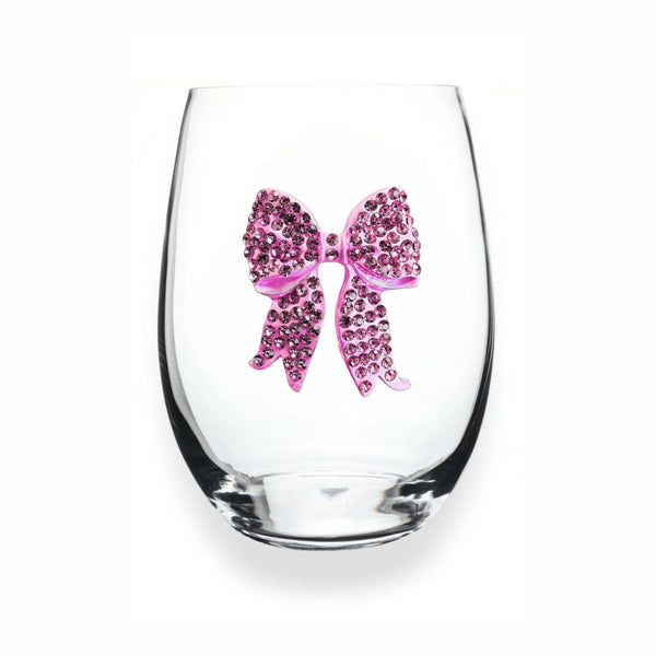 Pink Bow Stemless