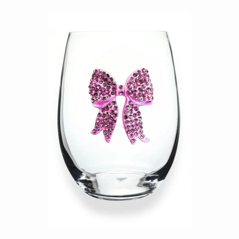 Pink Bow Stemless