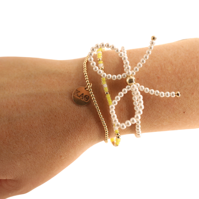 Kappa Alpha Theta Sprinkle Bracelet: Petite 6.25 inch