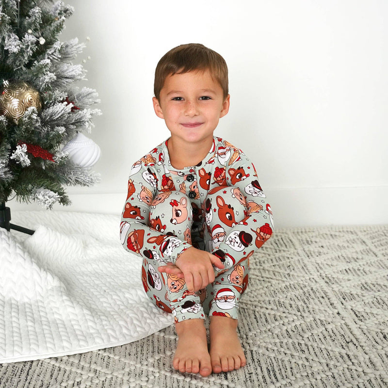 Rudolph Two Piece Bamboo Christmas Pajamas Classic Movie