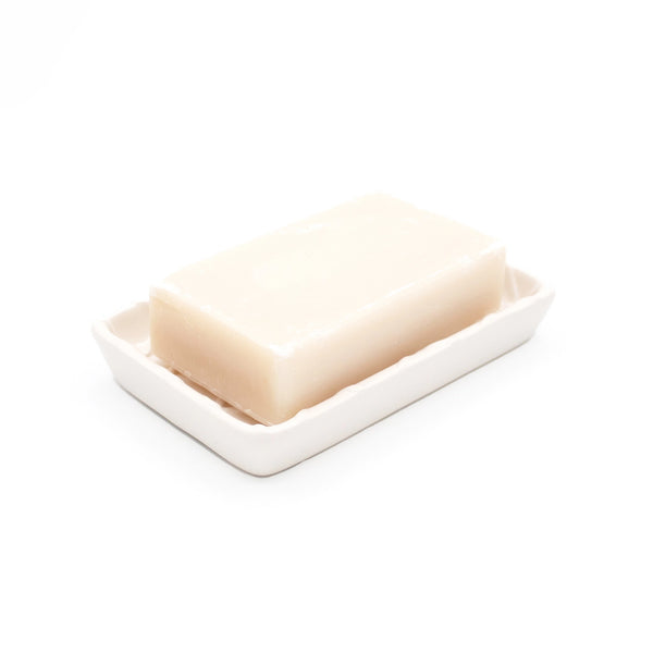 Textured Soap Dish - White