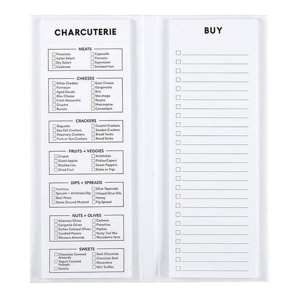 Charcuterie List Pad - White