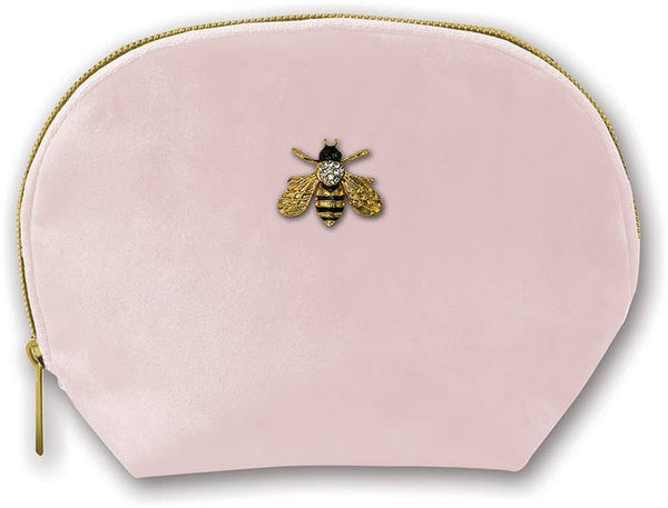 Punch Studio Brooch Velvet Clamshell Bag  -BEE BLUSH