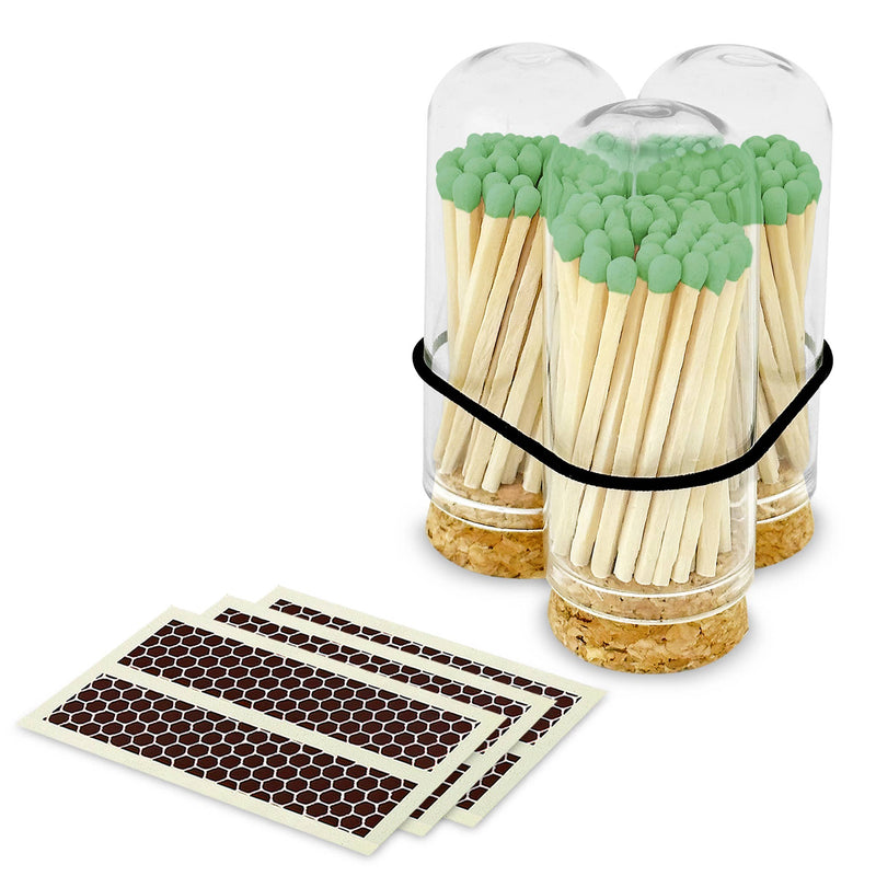 2" Matches + Mini Cloche - Light Green Tip
