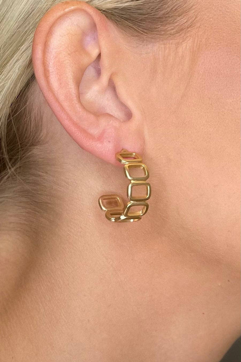 Addy Earrings: SATIN GOLD