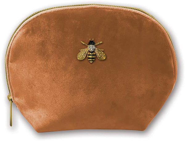 Punch Studio Brooch Velvet Clamshell Bag  -BEE