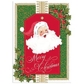 Merry Santa Boxed Card 10 count