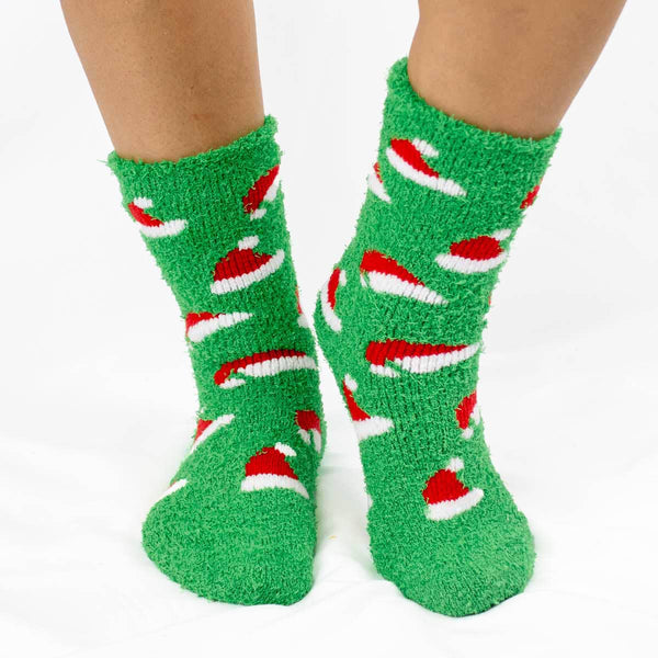 Women's Santa Hat Snuggle Socks