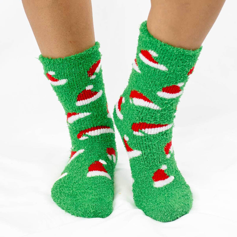 Women's Santa Hat Snuggle Socks