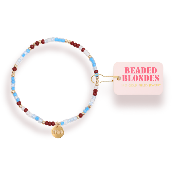 Pi Beta Phi Sprinkle Charm Bracelet: Petite 6.25 inch