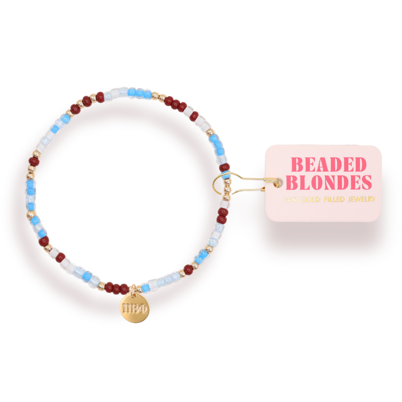 Pi Beta Phi Sprinkle Charm Bracelet: Petite 6.25 inch