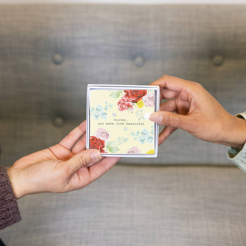 Sister - 5mm Sterling Silver Cubic Zirconia Stud Earrings