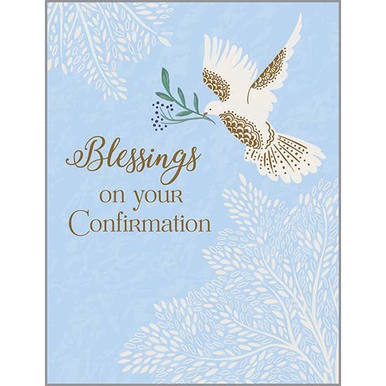 With Scripture Religious Greeting Card - Confirmation Dove