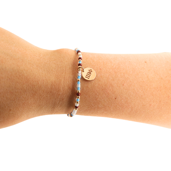 Pi Beta Phi Sprinkle Charm Bracelet: Petite 6.25 inch