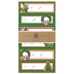 Christmas Greenery 3D Labels 24 ct