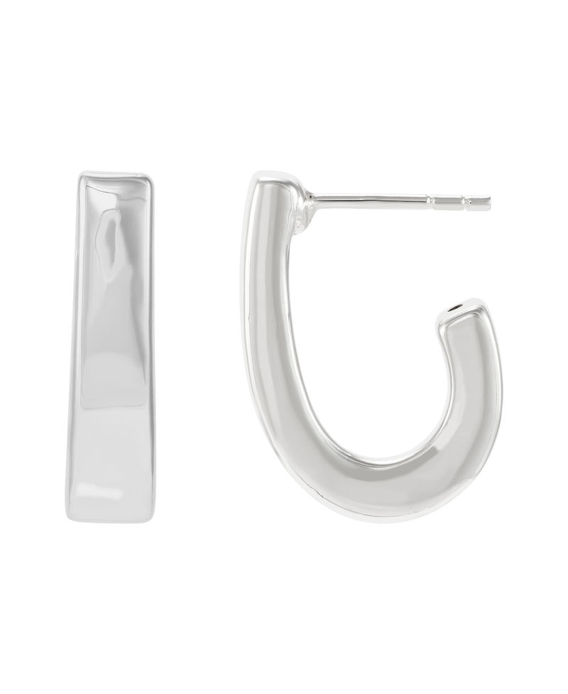 Silpada 'Instant Upgrade' Sterling Silver J Hoop Earrings
