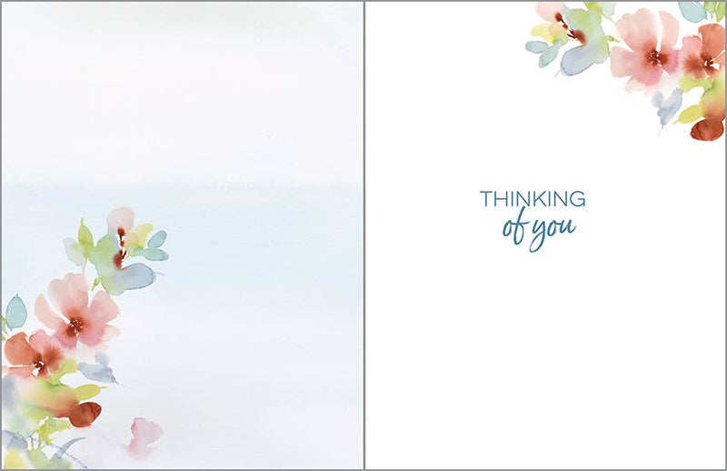 With Scripture-Thinking of You Greeting Card -Coral Grey