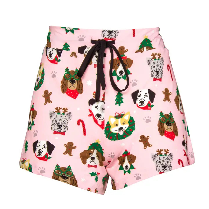 Santa Pups Sleep Shorts