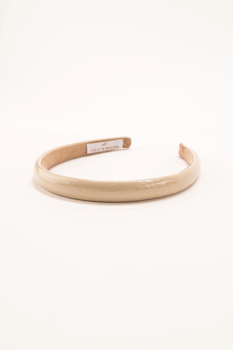 Paige Mini Puff Headband - Cream