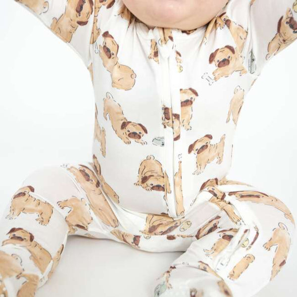 Pug 2 Way Zipper Footie