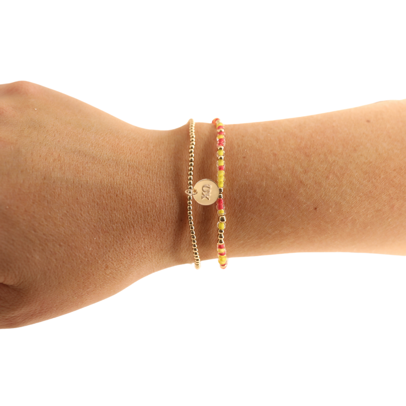 Chi Omega Sprinkle Bracelet: Petite 6.25 inch