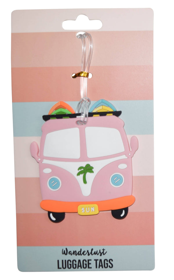 Retro VW Bus Silicone Luggage Tag