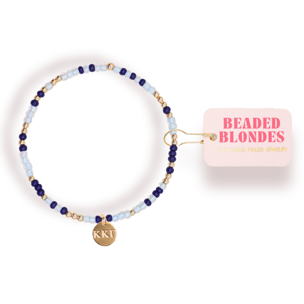 Kappa Kappa Gamma Sprinkle Charm Bracelet: Petite 6.25 inch