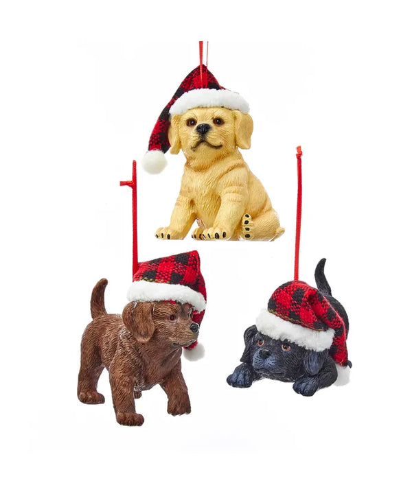 3.5" Lodge Resin Puppy Ornament