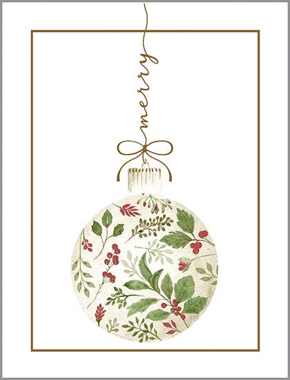 Christmas Greeting Card - Merry Ornament