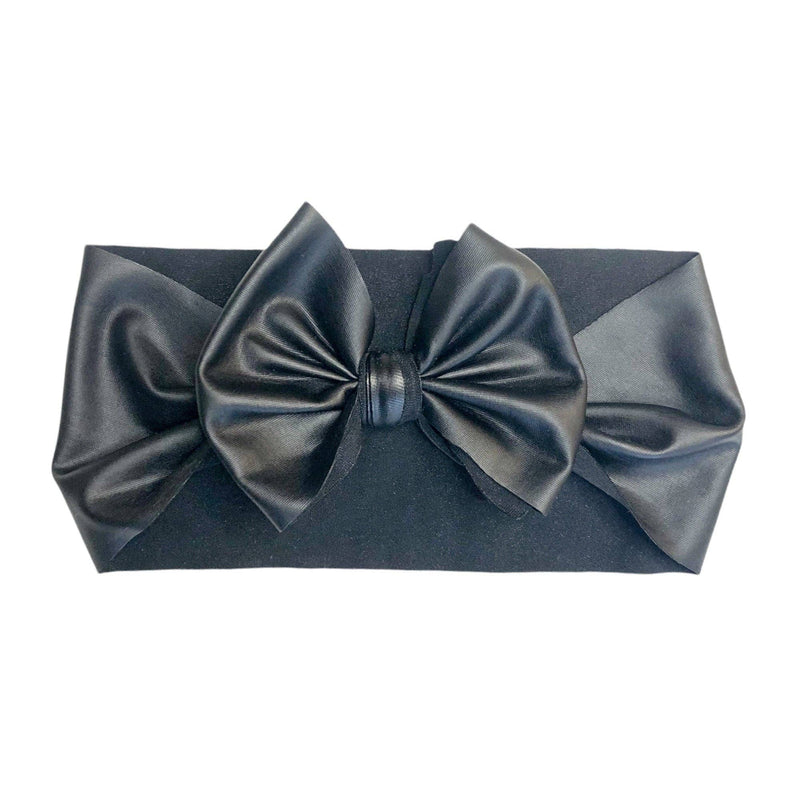 Faux Leather Headwrap Bow