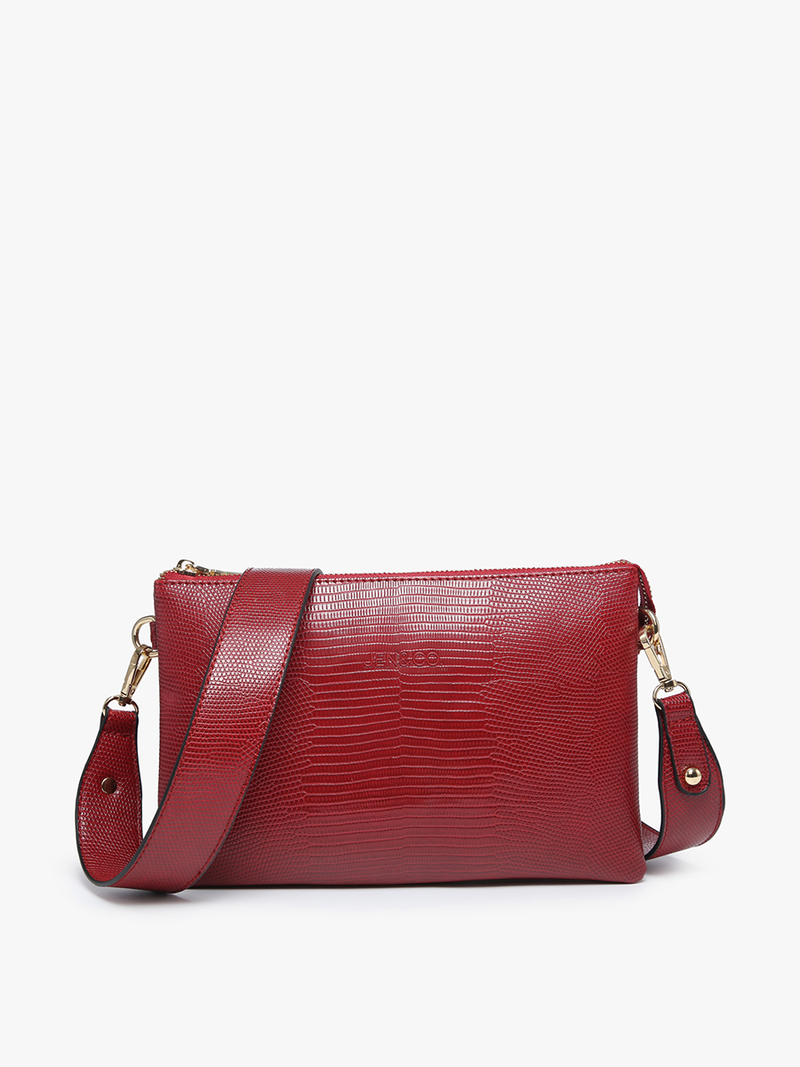 Izzy Red Lizard Crossbody With ChainStrap