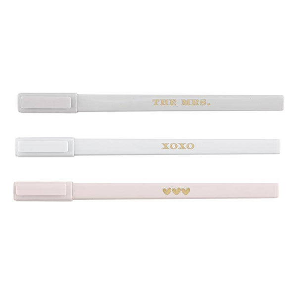Boxed Pen Set - The Mrs/XO/Hearts