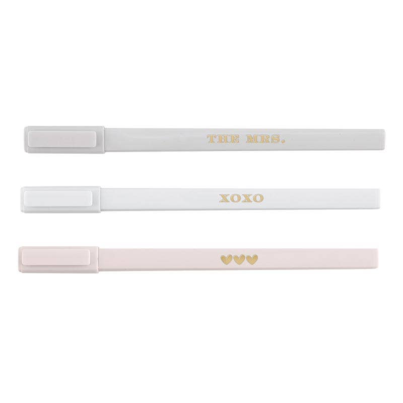 Boxed Pen Set - The Mrs/XO/Hearts