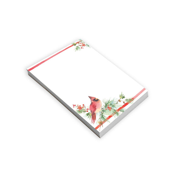Holiday Memo Pad - Cardinal Pine Berries