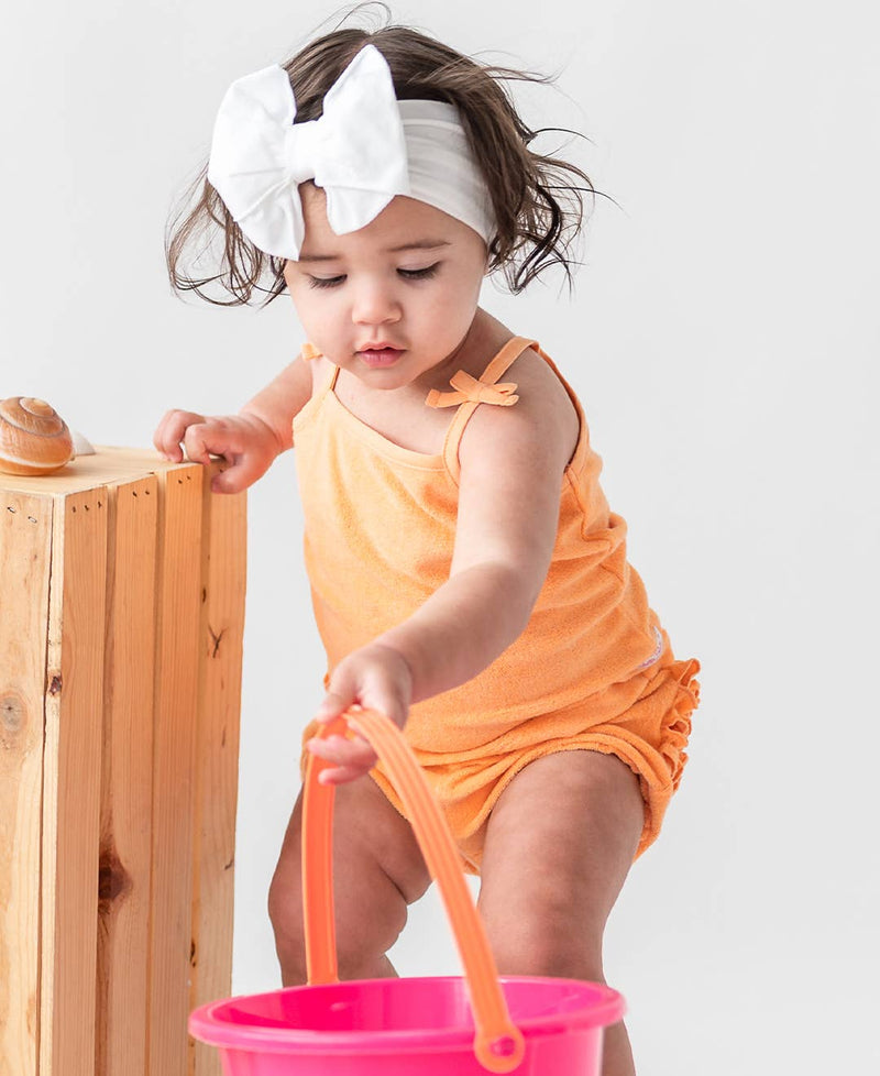 Girls White Big Bow Headband: White / One Size