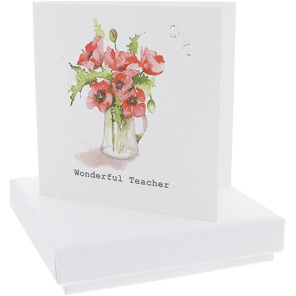 Teacher - 5mm Sterling Silver Cubic Zirconia Stud Earrings