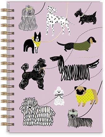 Hard Cover Spiral Journal SKETCHED PETS DOGS