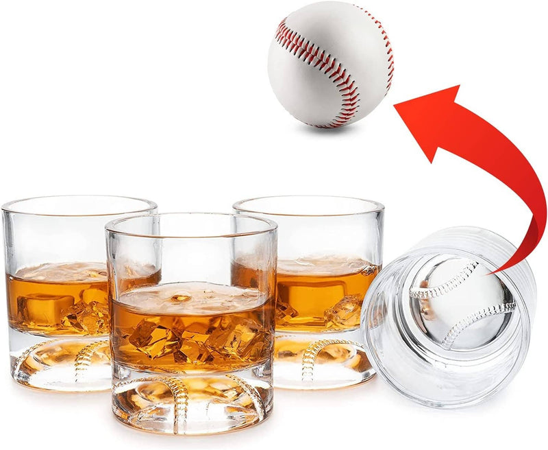 Baseball Whiskey Glass-12oz