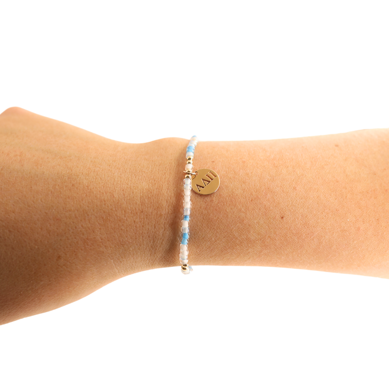 Alpha Delta Pi Sprinkle Charm Bracelet: Petite 6.25 inch
