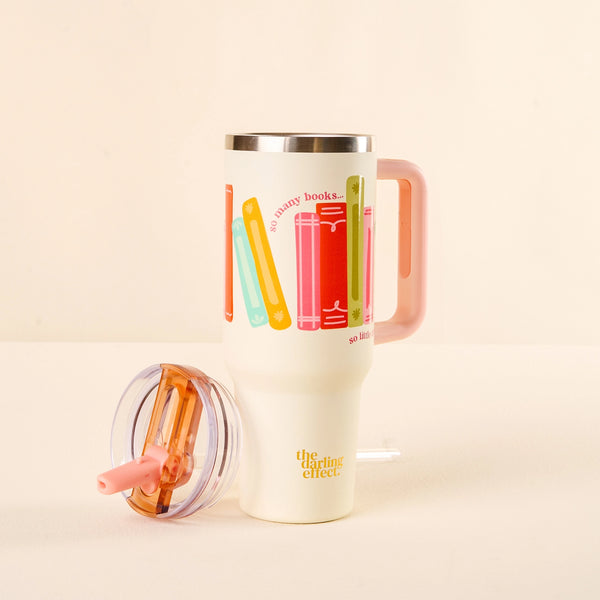 40 oz. Lifestyle Flip Straw Tumbler - So Many Books
