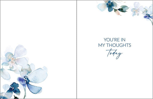 Thinking of You Greeting Card - Swirling Petals