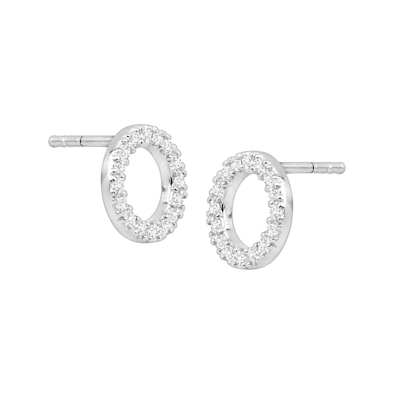 Silpada 'Brillante' Studs, Cubic Zirconia & Sterling Silver: White / 3/8