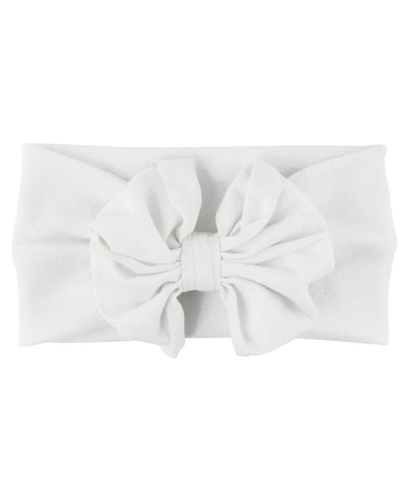 Girls White Big Bow Headband: White / One Size
